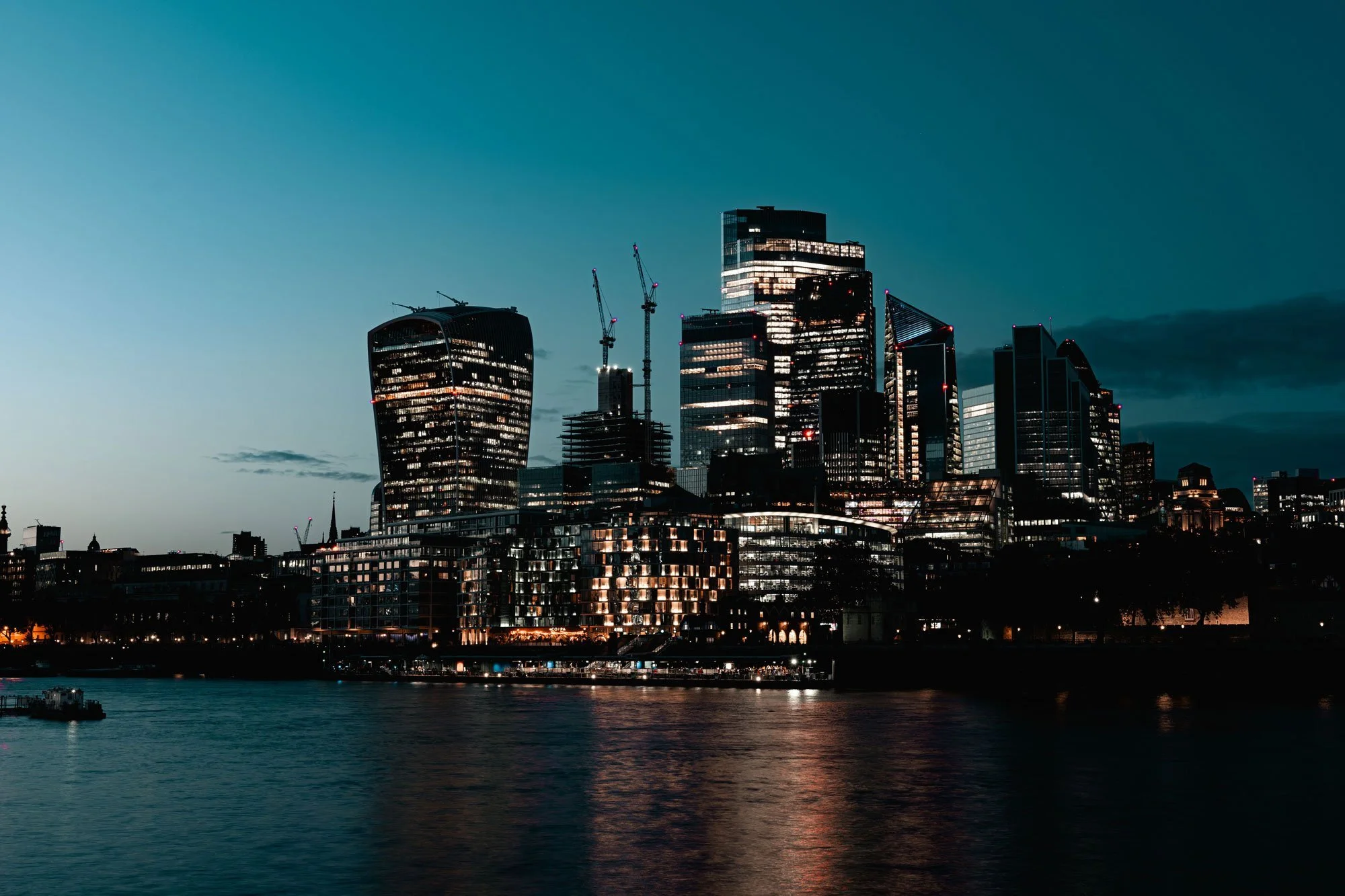 The City of London at dusk